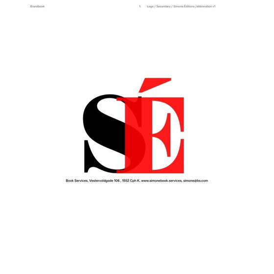SÉ in red, from the Simone brandbook